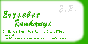 erzsebet romhanyi business card